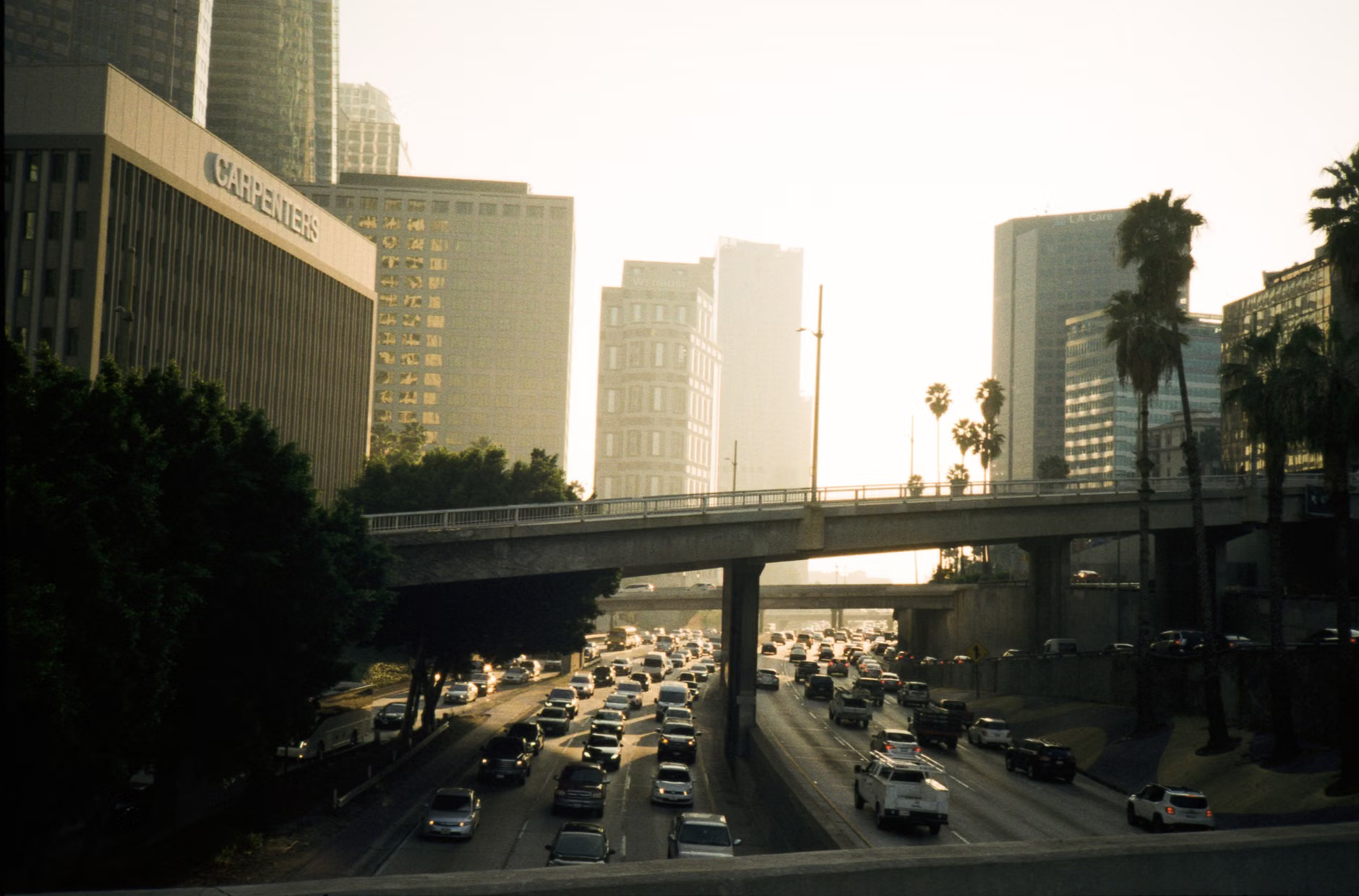 Los Angeles skyline sunset