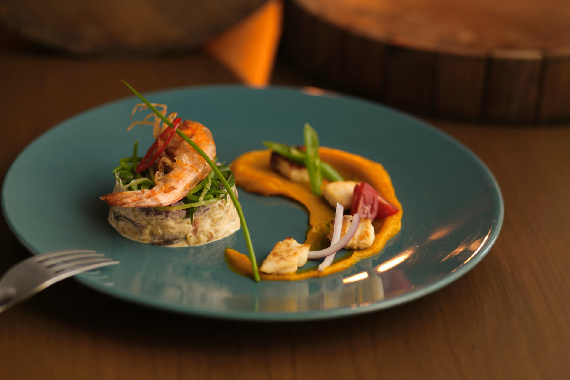 gourmet seafood plated dish