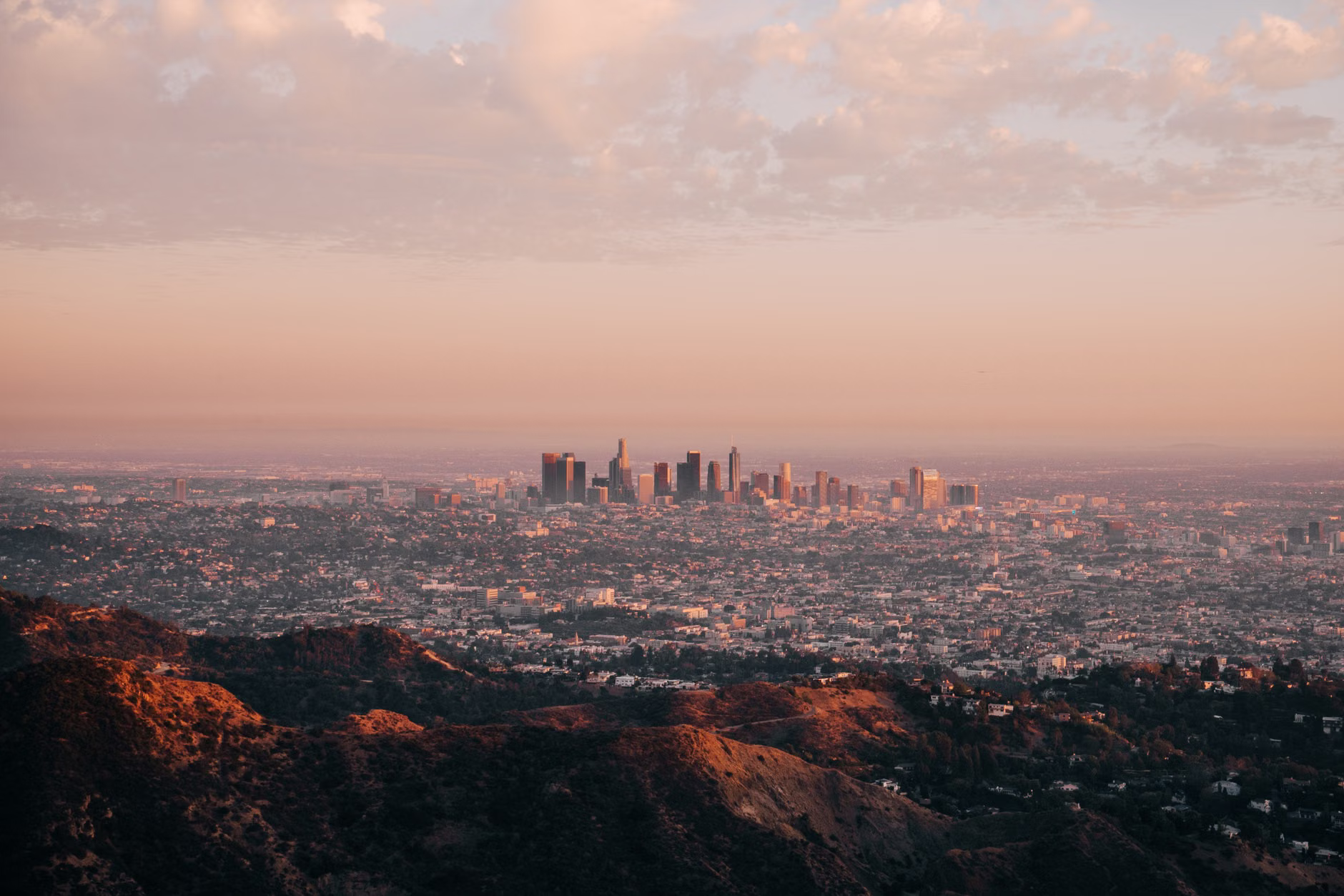 sunset panorama Los Angeles