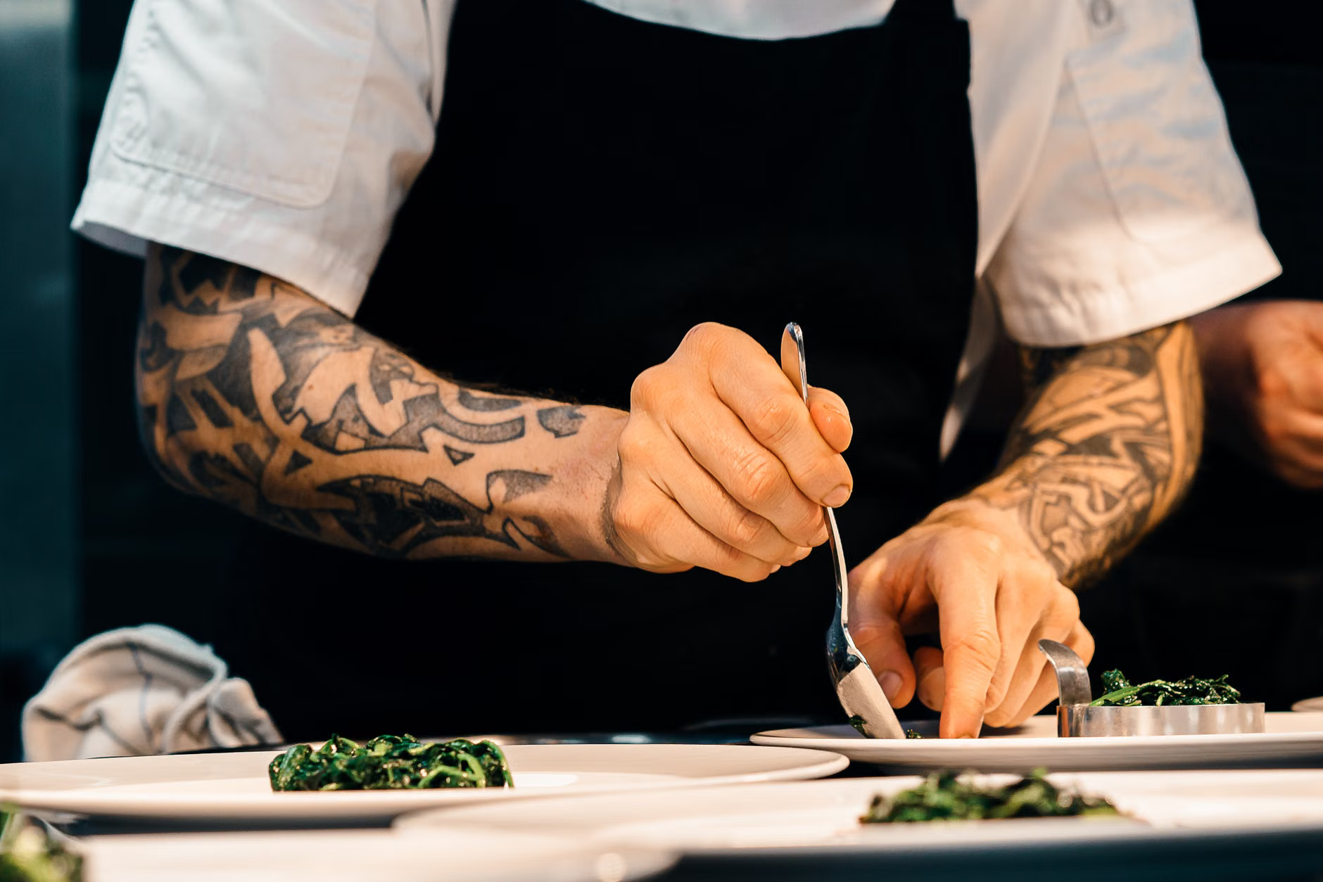chef plating Michelin star