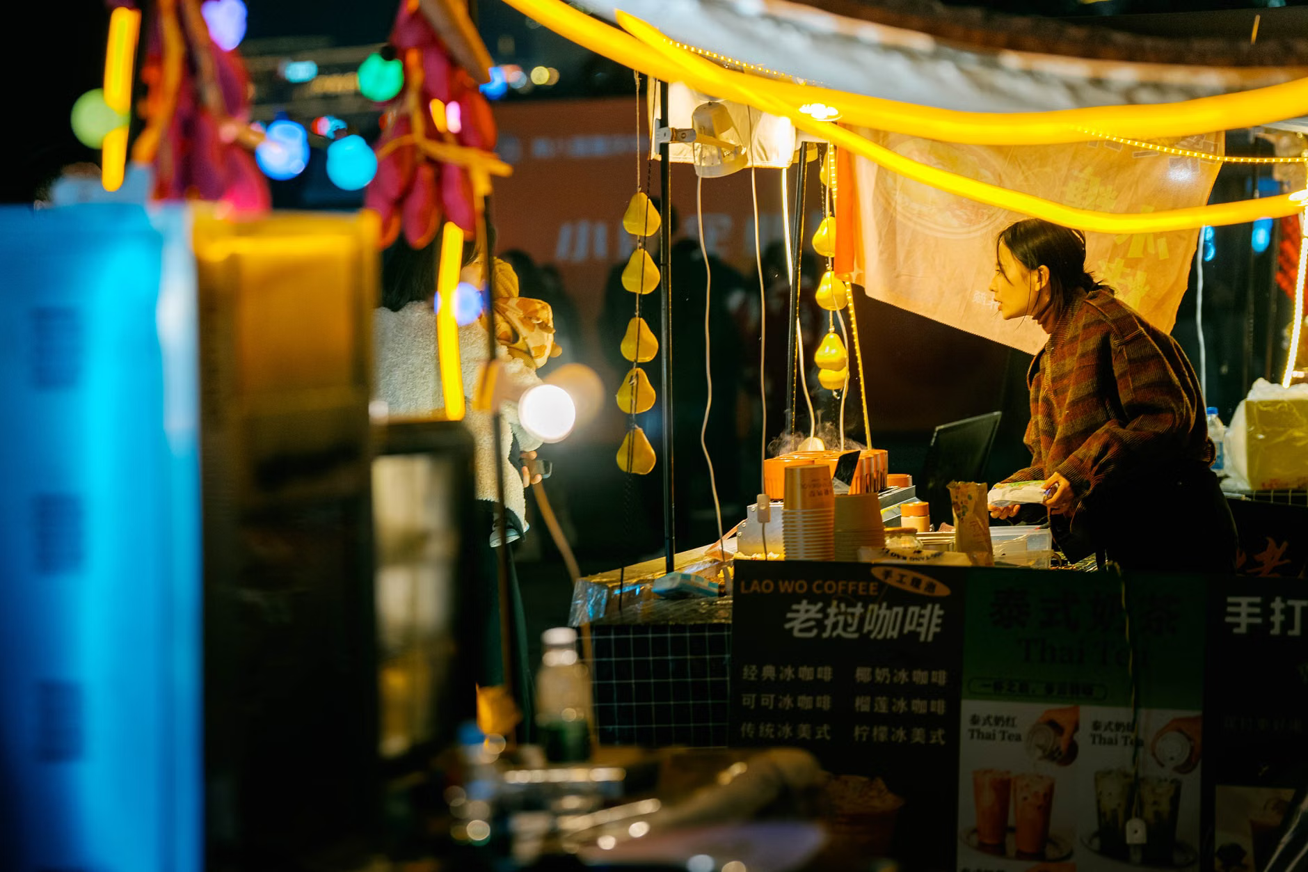 small food festival stalls