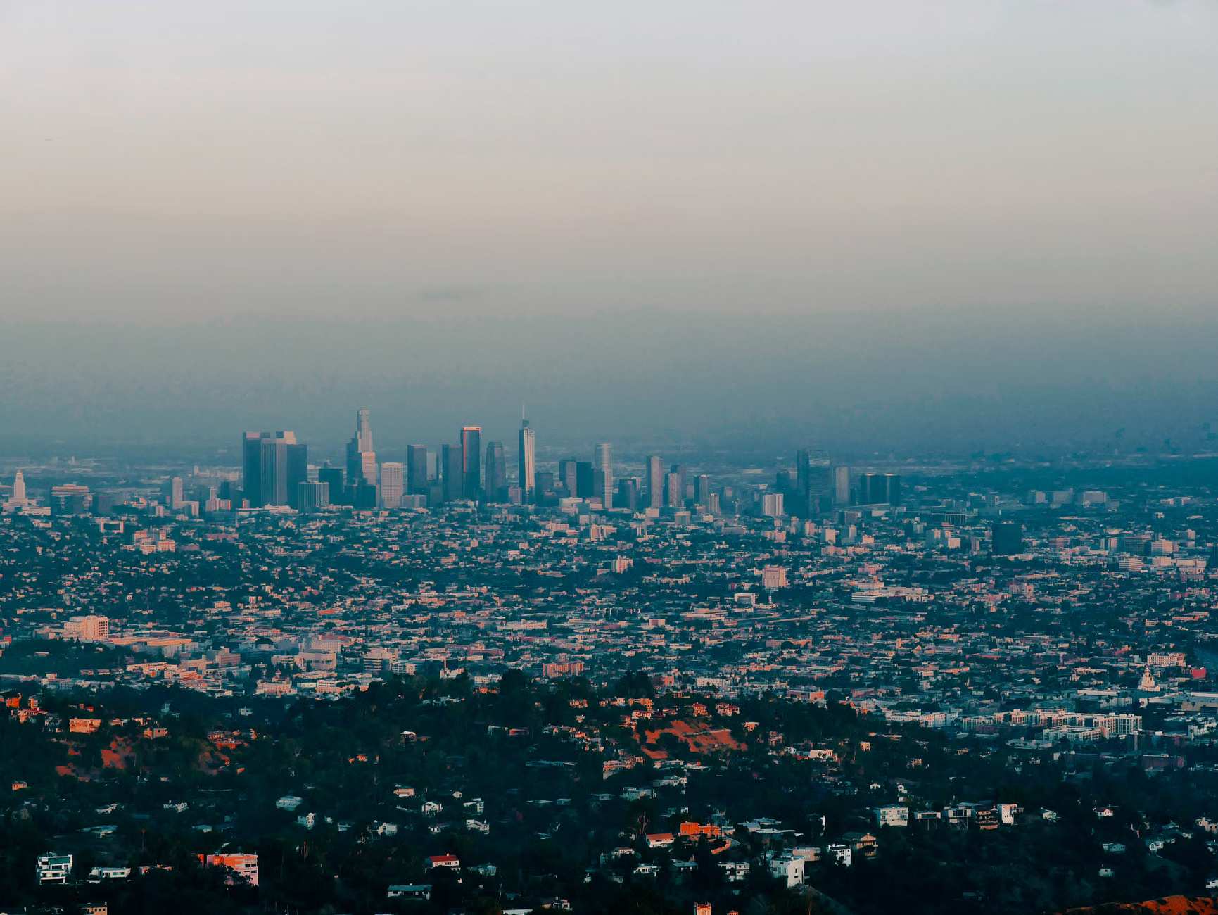 sunset panorama Los Angeles