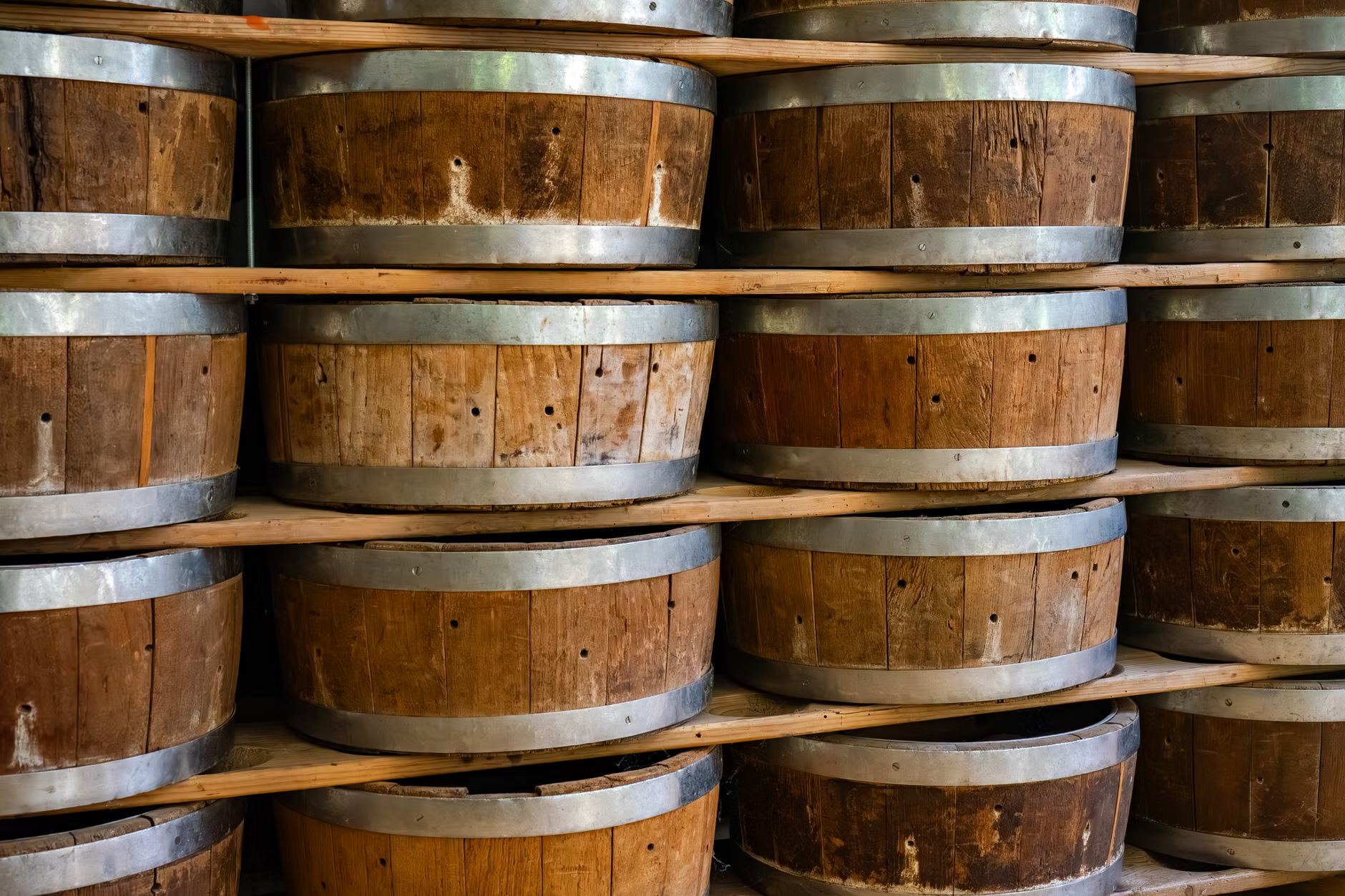 kombucha brewery barrels