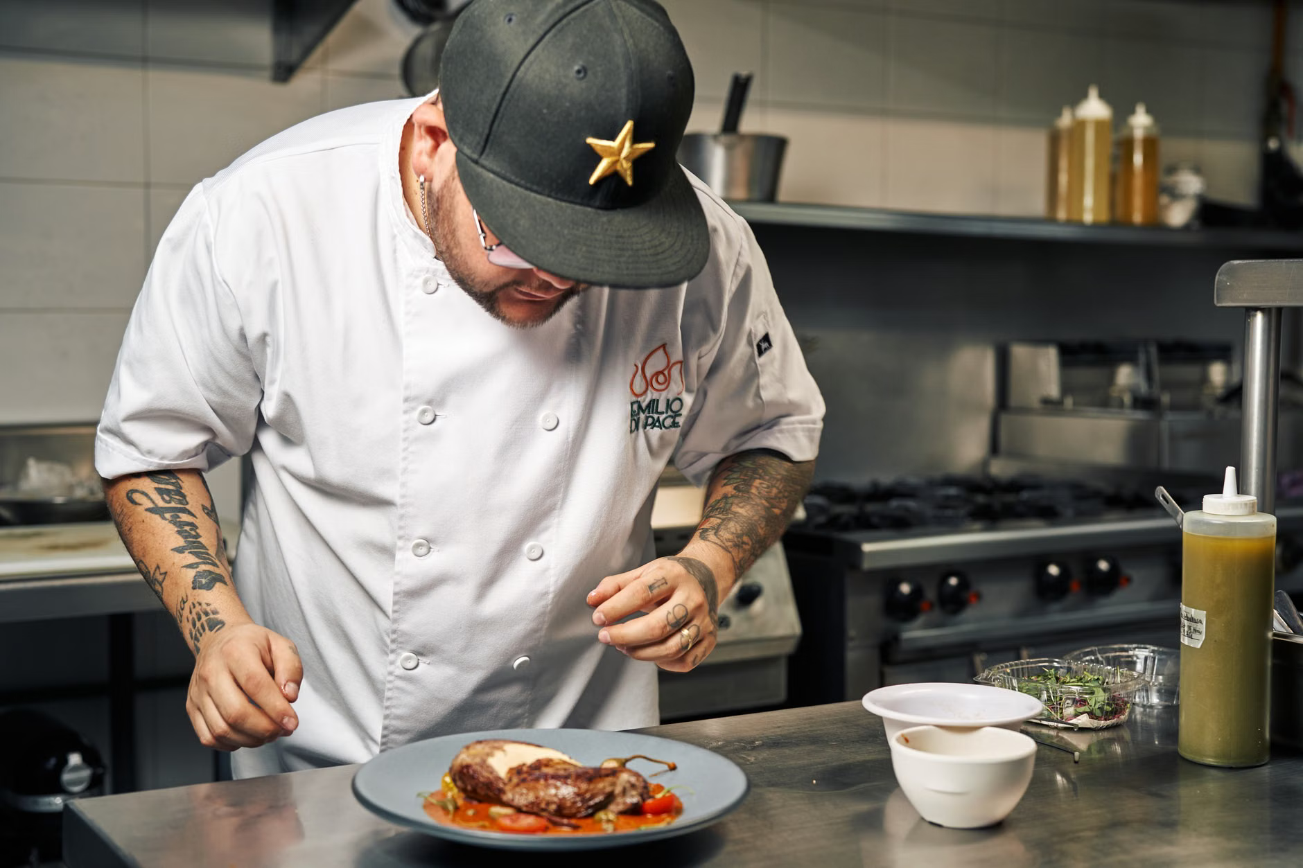 chef plating Michelin star