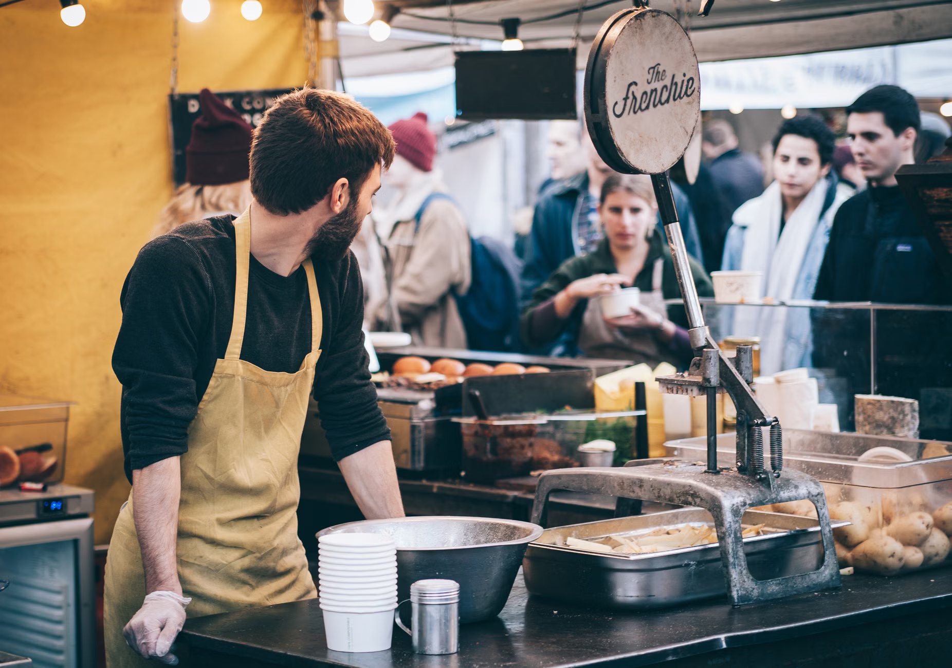 small food festival stalls