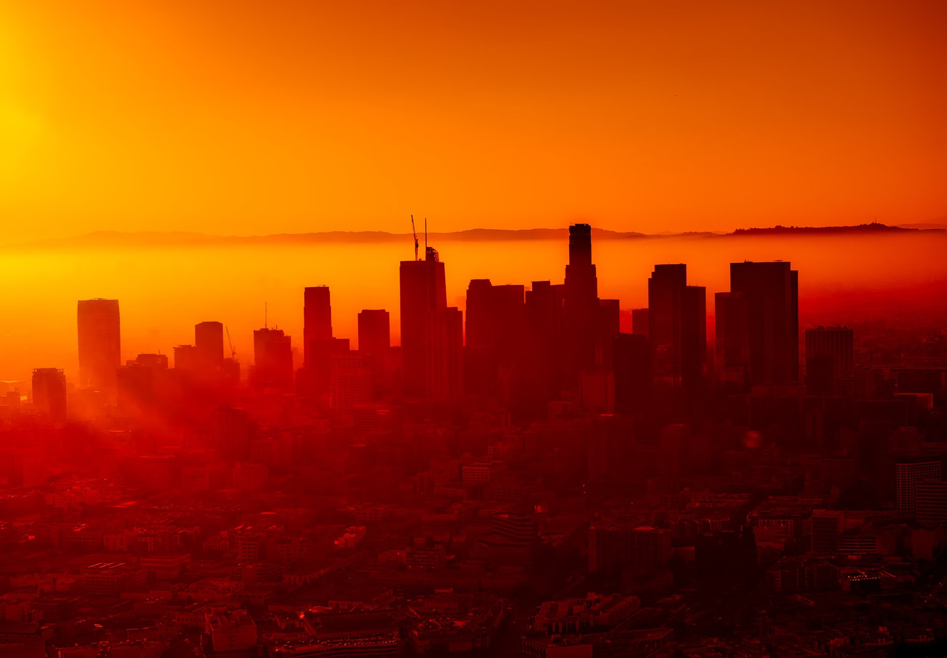 sunset panorama Los Angeles